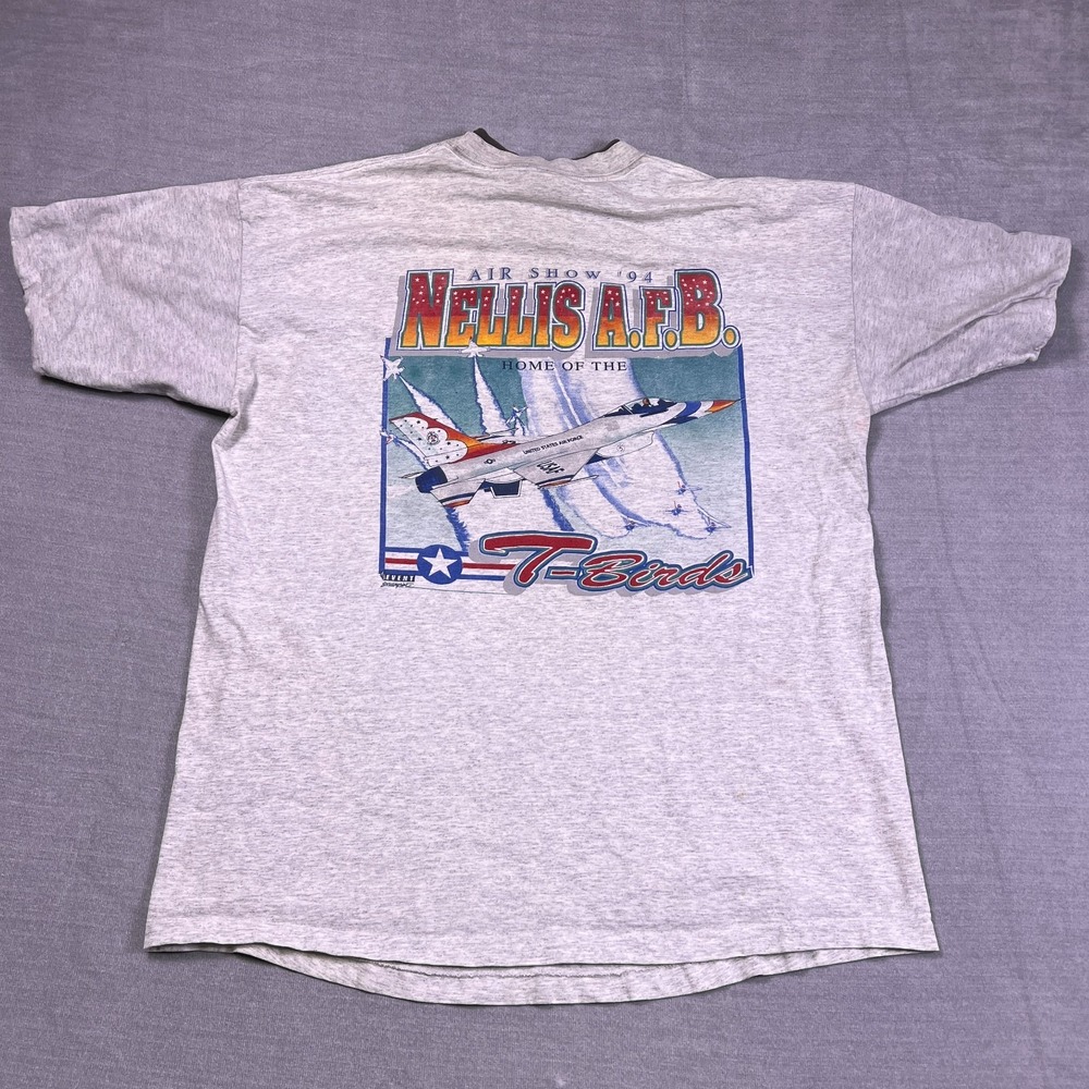 Signal Sport Nellis Air Force Base Regular T-Shirt Mens XL Gray Cotton